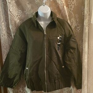 New Future‎ Collective Women's S Olive Green Zip-Up Bomber Nylon Jacket